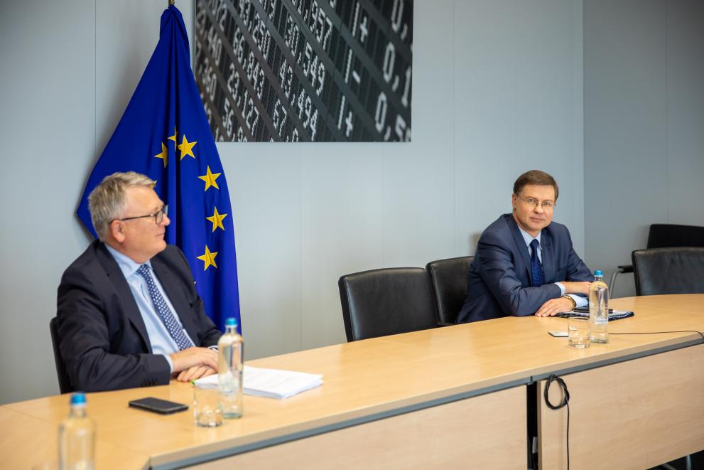 Participation of Valdis Dombrovskis, Executive Vice-President of the European Commission, and Nicolas Schmit, European Commissioner, at the EPSCO Council via video conference