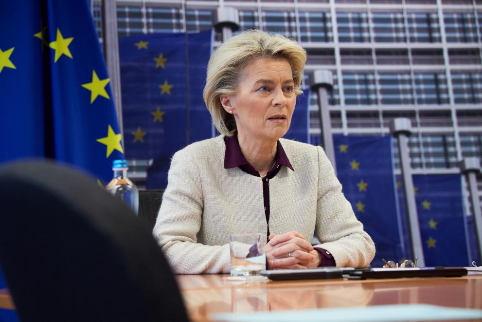 Videoconferences of Ursula von der Leyen, President of the European Commission, on the new COVID-19 variant