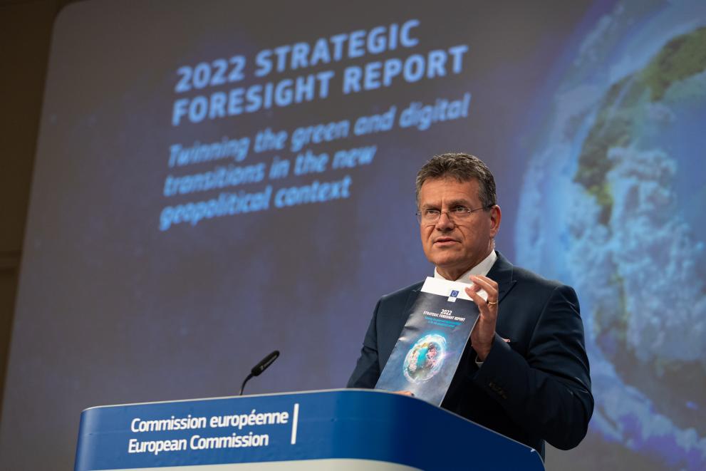 Read-out of the weekly meeting of the von der Leyen Commission by Maroš Šefcovic, Vice-President of the European Commission, on the 2022 Strategic Foresight Report