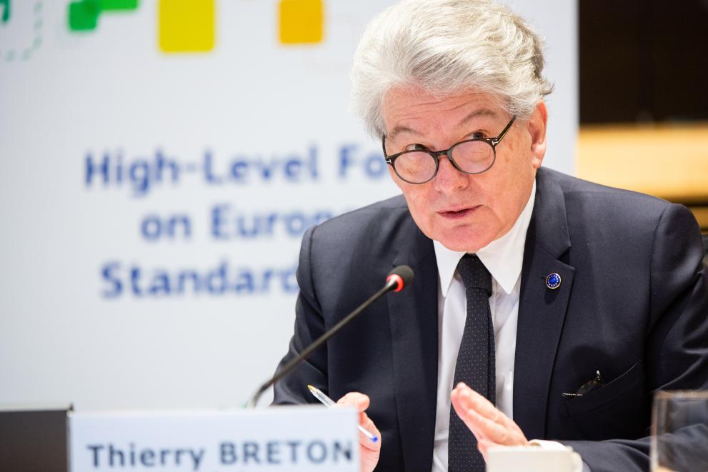 Participation of Thierry Breton, European Commissioner, in the 1st meeting of the High Level Forum on European Standardisation expert group