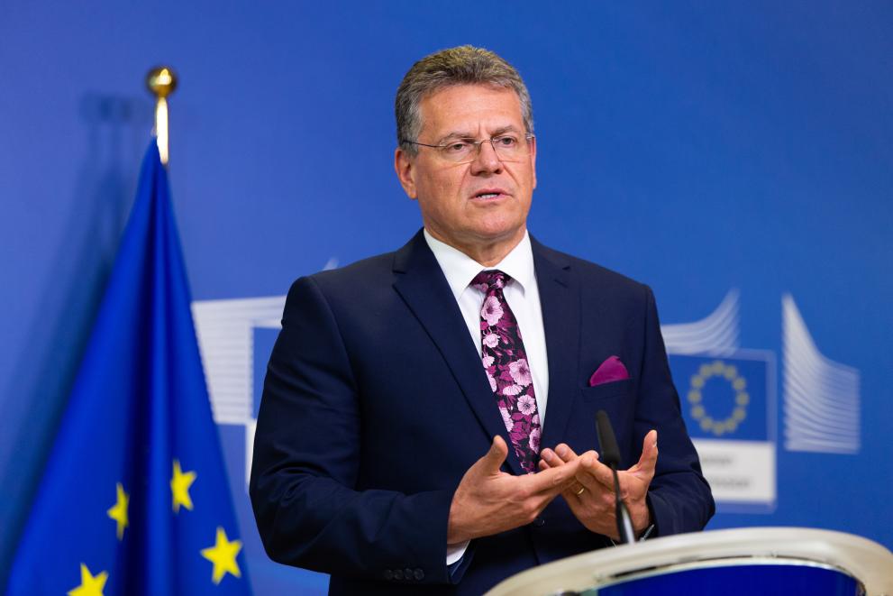 Press point Maroš Šefcovic, Vice-President of the European Commission, on AggregateEU: launch of the first tender for the joint purchasing of gas 