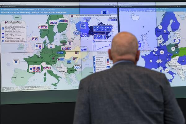 Visit of Frans Timmermans, Executive Vice-President of the European Commission, and Janez Lenarčič, European Commissioner, to the Emergency Response Coordination Centre (ERCC)